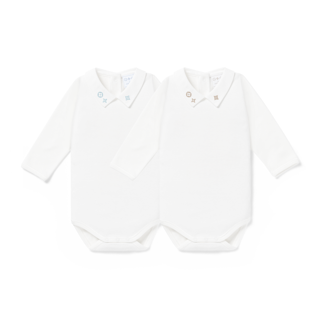 Louis Vuitton ボディスーツ ホワイト ボディースーツ・セット2 ポインテッド カラー S00｜ルイ・ヴィトン